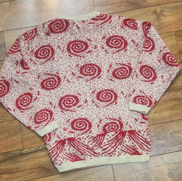 Rare 80's Rainbow Ridge Vintage Abstract Pattern Sweater ,size m - Picture 2 of 5